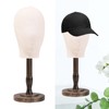 Milageto Mannequin Head Model Hat Display Stand Wooden Support Versatile