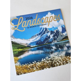 2026 Landscapes 12-Month Wall Calendar - 12" x 12" ( 12 by 12 Inches )