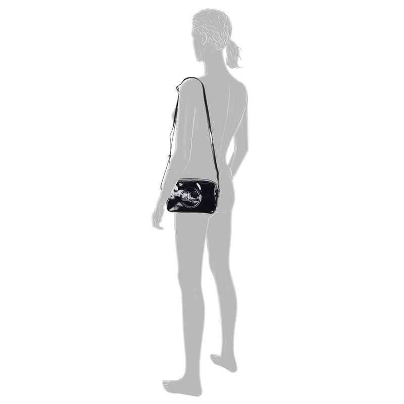 TOM TAILOR Women's Rosabel Patent Shoulder Bag, black