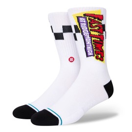 Stance Gnarly Crew Socks (Medium, White)