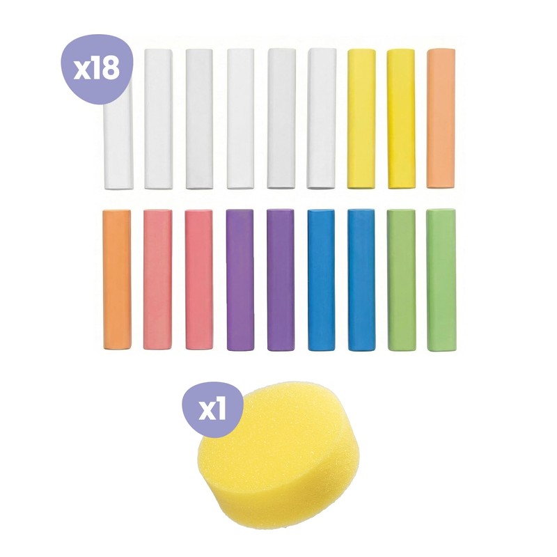 PRIMO - Gessi Jumbo Anti-polvere Colorati, Ø 18 mm