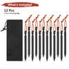 TIXIPEM 7IN Tent Stakes [12PCS] - Aluminum Ground Pegs with