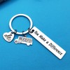 Huwujiu School Bus Driver Gifts You Make A Difference Keyring