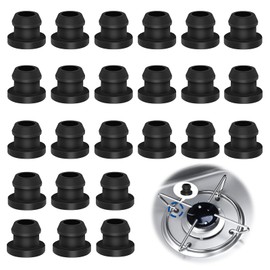 Dzsomt Pack of 24 Pot Carrier Rubbers RV Hob Accessories Rubber Stoppers Gas Stove Motorhome Compatible Rubber Stoppers Protective Rubber Guides for RV Cookers Compatible with 5 mm Rods Black