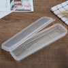 2Pcs Simple Utensil Holder with Lid,Portable Flatware Box Travel Tableware