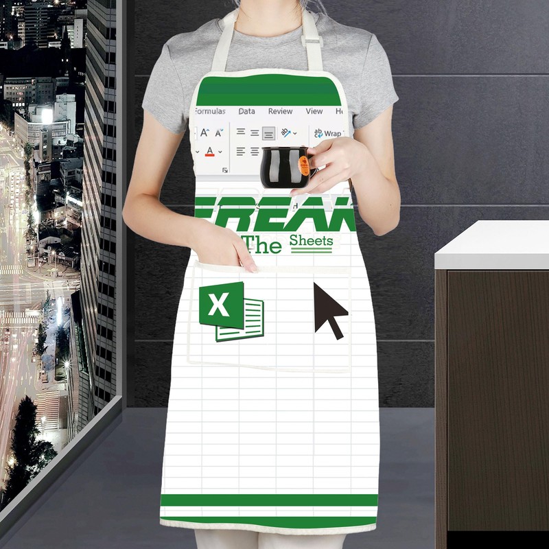 TOBGBE Excel Spreadsheet Gifts Freak In The Sheets Apron File