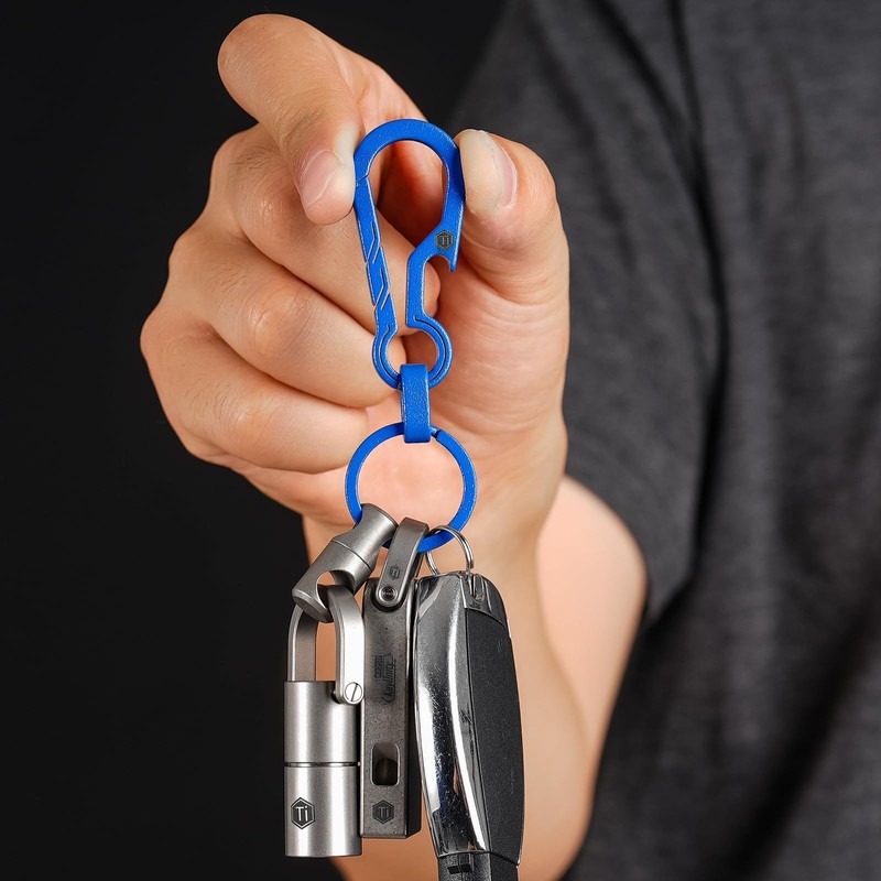 KeyUnity KM01 Titanium Carabiner Keychain Clip Quick Release EDC Key