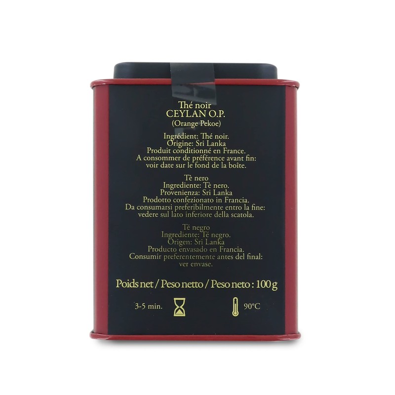 Dammann Ceylan O.P. 7, Black Tea from Sri Lanka, 100