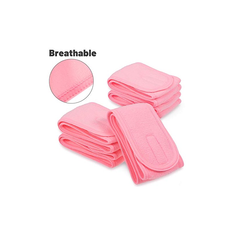 Whaline 4 diademas de spa, para maquillaje, tela de rizo