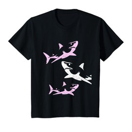 Shark Shirt for Girls & Toddlers - Pink Shark Gift Tshirt T-Shirt
