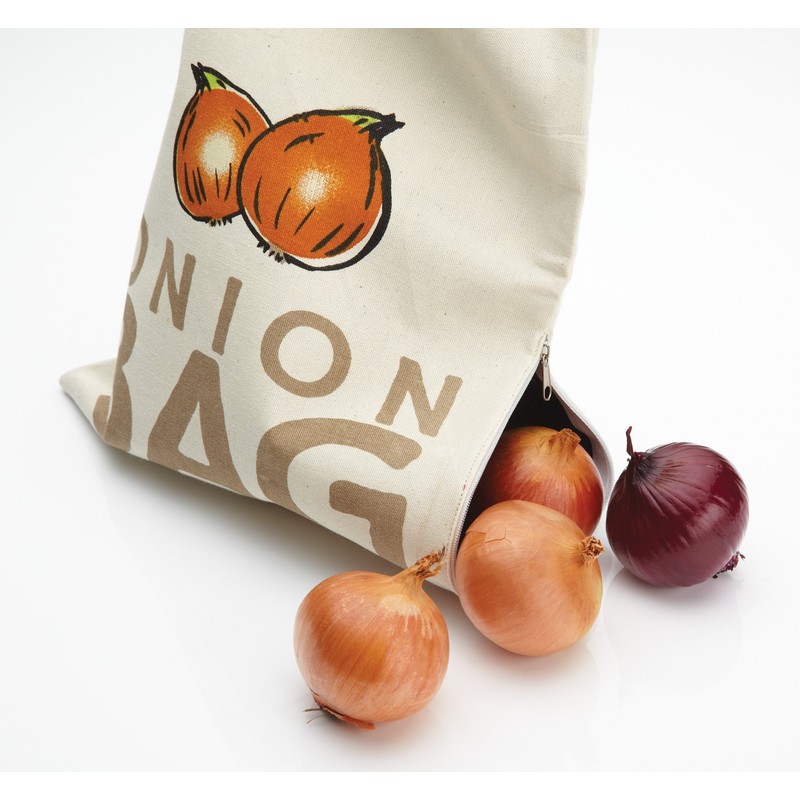 KitchenCraft Onion Bag, Canvas, Beige, 26 x 38 cm
