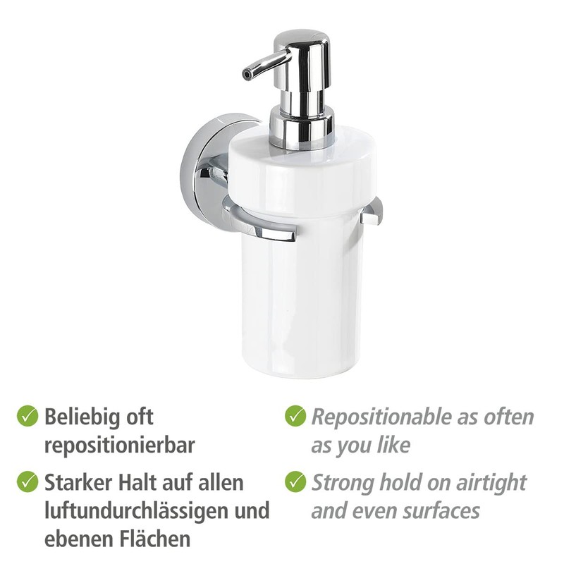 Wenko Zinc Die Cast, 22315100 Soap Dispenser Dispenser: Ceramic 11.5
