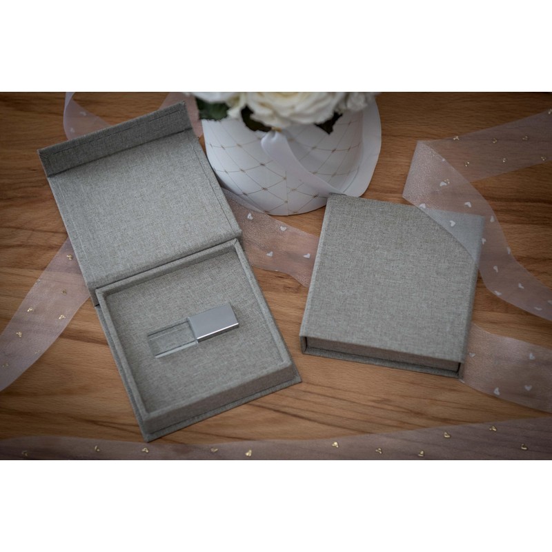 Crystal USB Flash Drive with Box Wedding Design - Elegant