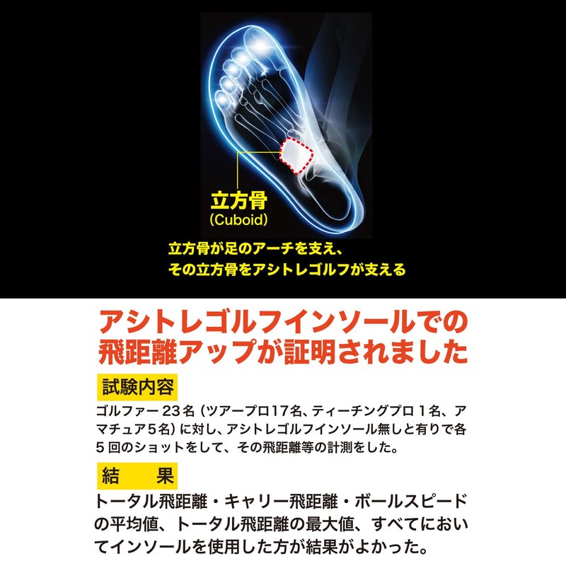 [BMZ] Insole AT-T052 Black L (27.0-29.0)