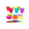 Cuddly Hippo Kids Plastic Dinnerware Set of 18 Multi Color