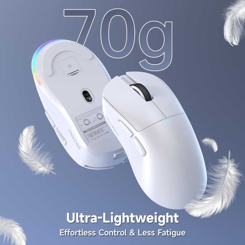 AJAZZ NJ08 Wireless Gaming Mouse 70g Lightweight, 12800 DPI, RGB