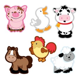 Farm Animal Bulletin Board Cutouts - 48 Pieces - Educational and Learning Activities for Kids