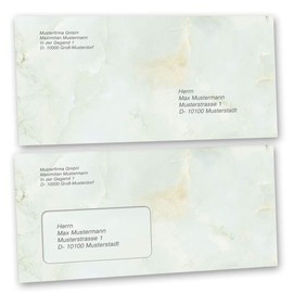 Envelopes Marble and Structure, Marble Light Green, Pack of 25, DIN C6 (162 x 114 mm) Paper-Media