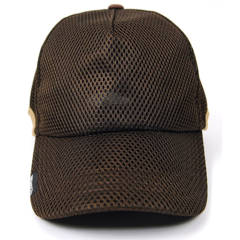 Big Watch Plain Round Mesh Cap, Braun