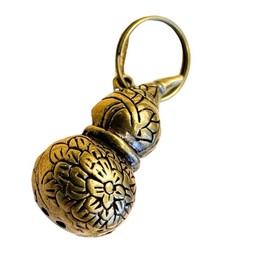 DAZUMA Key Chain, Good Luck Gourd, Gift Box, Feng Shui, Gourd, Pendant, Brass, Antique Luck, Charm, Pendant, Strap, Watermark, Flower Gift
