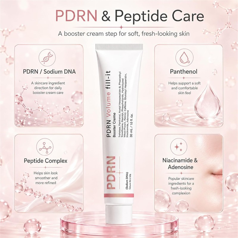 PDRN Volume Fill-It Booster Cream, Volume Plumping for Forehead, Neck,