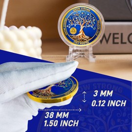 Dancing for Life Four Years Sobriety Coin-Sobriety Gifts for Anniversary -Tree of Life AA Coin Medallion with Token Capsule-4 Years Sobriety Coin Gifts for Men Women