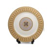 Imperial Mosaic H Design Bone China 8" Dessert Plate,  Gold