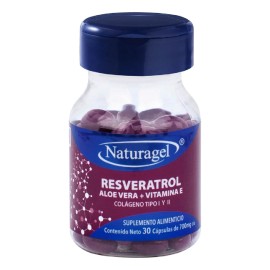 Resveratrol Aloe Vera Vitamina Colageno Tipo Naturagel Capsulas Suplemento Alimenticio
