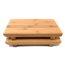 TJ Global Set of 2 Sashimi Sushi Bamboo Serving Geta Plates - Japanese Style Tableware Bamboo Sushi Board Cutting Tray (L8.2" x W4.7")