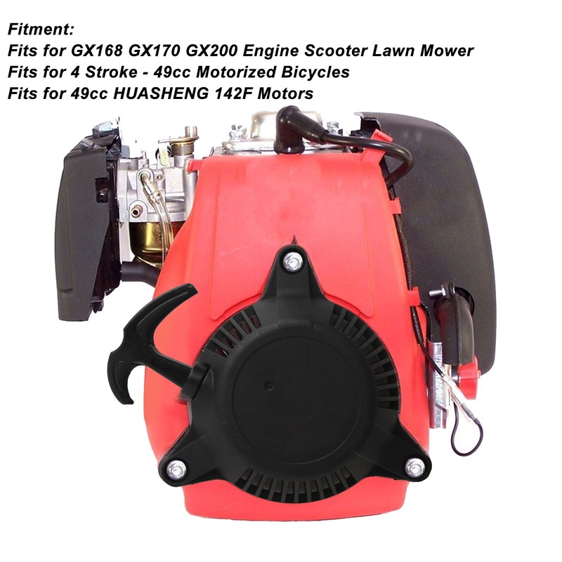 Recoil Starter Low Noise Pull Start Assembly for GX168 GX170