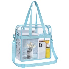 USPECLARE Clear Bag Clear Tote Bag Stadium Approved, Stadium Security Travel & Gym Clear Bag for Work Sports Games Concerts