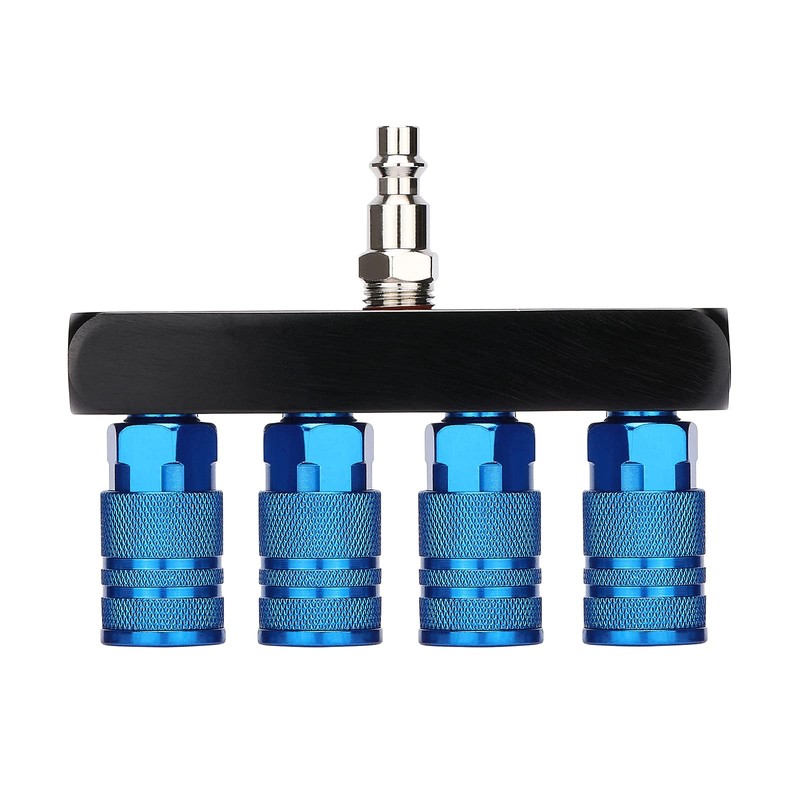 AIRTOON 4-Way Straight Air Manifold Splitter, Line Type Air Compressor