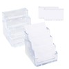 AMANDELIZABE 2 Pack Clear Acrylic Business Card Holder with 4
