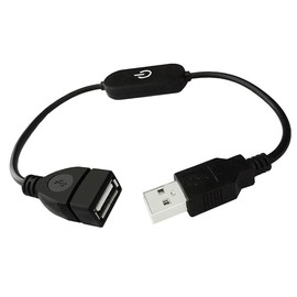 MTUERANC USB Switch Extension Cable, USB A Male to Female Touch Switch Controller Cable,LED Touch Inline Dimmer USB A Cable Dimmer On Off Switch Controller for LED Strip Light 1Feet/30cm