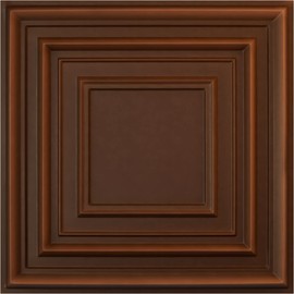 Ekena Millwork 19 5/8"W x 19 5/8"H Multiplex EnduraWall Decorative 3D Wall Panel, Aged Metallic Rust (Covers 2.67 Sq. Ft.