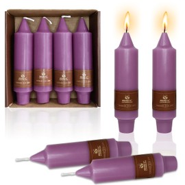 Purple Taper Candles Twisted Candlesticks 5Inch Handmade Unscented Candles 4pcs Candle Sticks Spiral Candles for Wedding Home Decor Bohemia Christmas