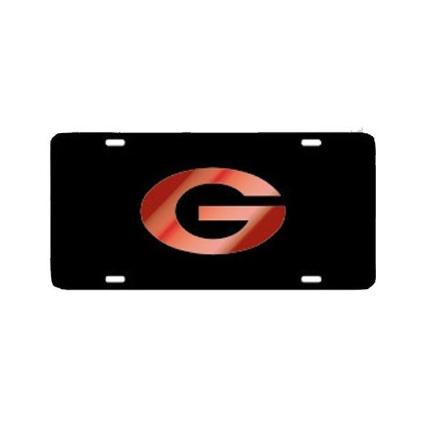Craftique Georgia Bulldogs Black with Oval Red G Car Tag