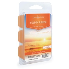 Candle Warmers Soy Wax Melts Golden Sunrise Set of 4, Amber