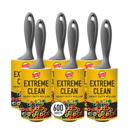 Scotch-Brite Scotch-Brite Extreme Clean Lint Roller, 6 Lint Rollers, 100 Sheets/Roller, 600 Sheets Total, Lint Roller for Pet Hair Extra Sticky, 50% Stickier*, Lint Remover for Clothes, Pet Hair Removal