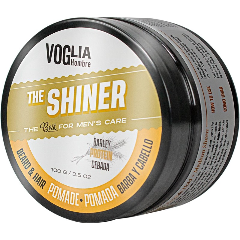2 Pack Pomada brillante para peinar Barba, cabello y bigote.