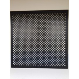 2'x2' Black Plastic Perforated Tile, 2 Pack with 1/2" Holes