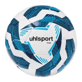 uhlsport Football Team Footballs - Durable Training Balls for Team Training - Football for Children and Adults Size 3, Size 4 and Size 5, White/Navy/Ice Blue