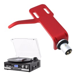 EMSea 8 mm Plattenspieler-Headshell-Halterung, Stylus-Set, geeignet für verschiedene LP Phono, Rot