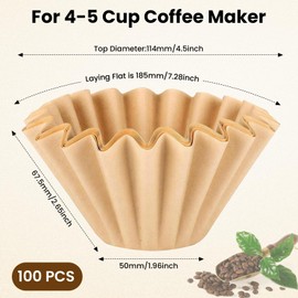 5 Cup Coffee Filter Compatible with Mr. Coffee, Unbleached Coffee Filters