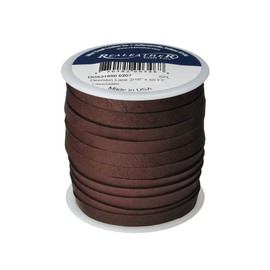 Silver Creek Leather Co Realeather Deerskin Leather Lace for Crafts and Jewelry Making, 3/16" x 50', Chocolate