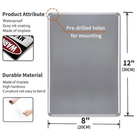 YOYI ART Vintage Funny Sarcastic Metal Signs - Warning My Sense of Humor Might Hurt Your Feelings Sign for Garage, Man Cave, Home Bar, Bedroom, Office Wall Decor Art, Cool Gifts for Men, 8 x 12 inch