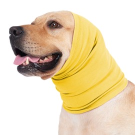 Meifsou Sudadera con capucha calmante para perros: cubreorejas elástico, banda para la cabeza que no se mueve y que calma las orejas, ideal para truenos, relámpagos, fuegos artificiales, visitas al ve