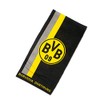 Borussia Dortmund Duschtuch mit Logo im Streifenmuster, Baumwolle , Schwarz/Gelb,