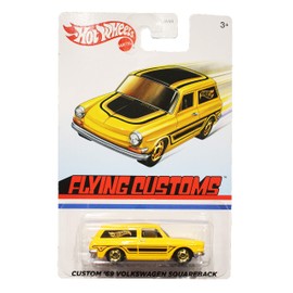 Flying Customs Hot Wheels 1:64 Scale Diecast Vehicle - Yellow Custom 1969 Squareback