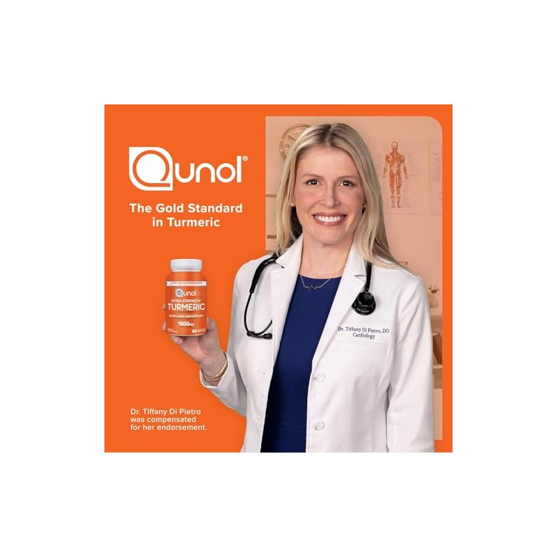 Turmeric Curcumin Capsules, Qunol with Ultra High Absorption 1500mg, Joint